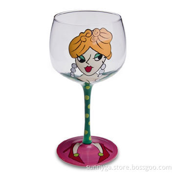 Hand Painted Wine Glasses, Customized Designs and Packaging are Accepted